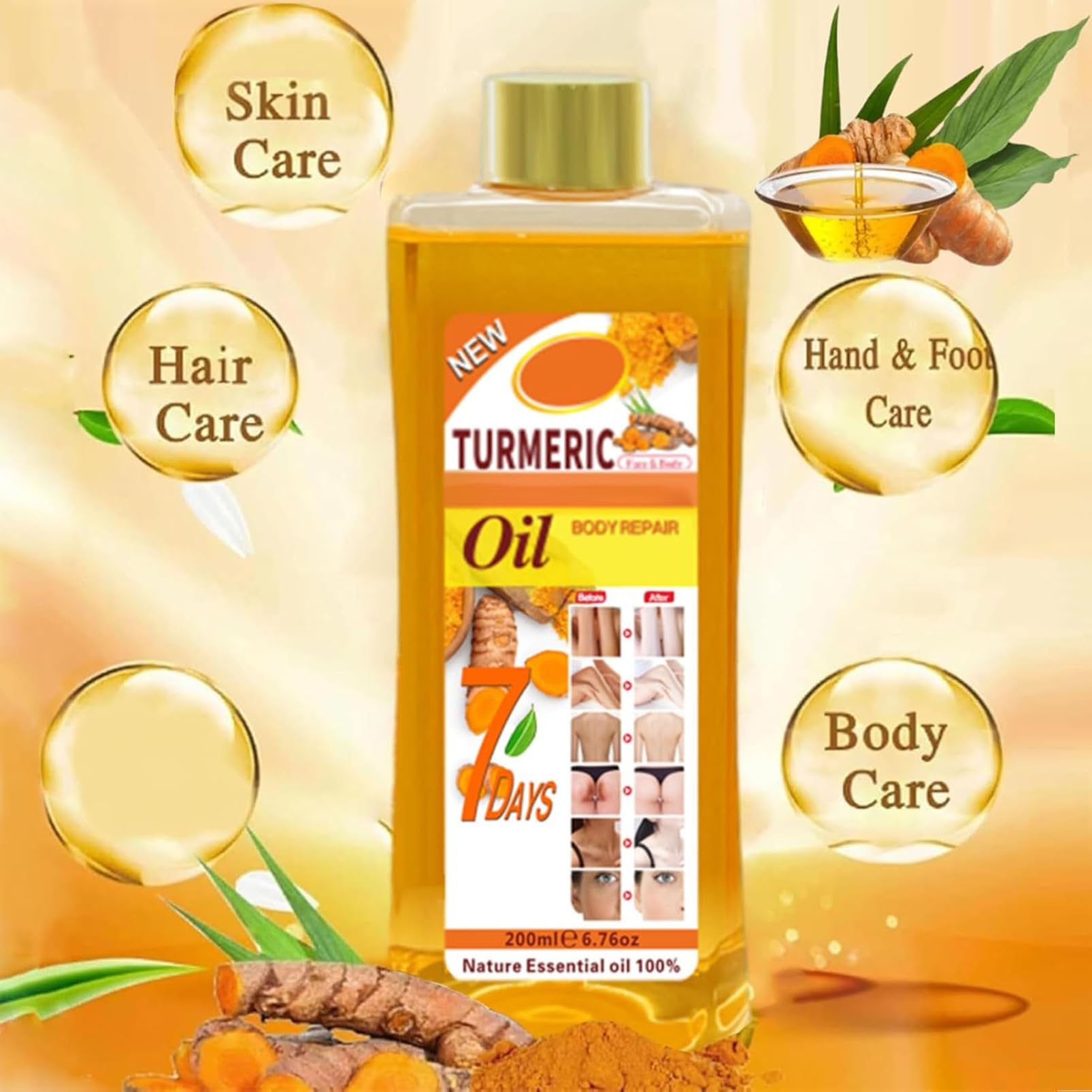 71o6HfVu5aL VSC Turmeric Super Whitening Oil (200ml) - Image 1