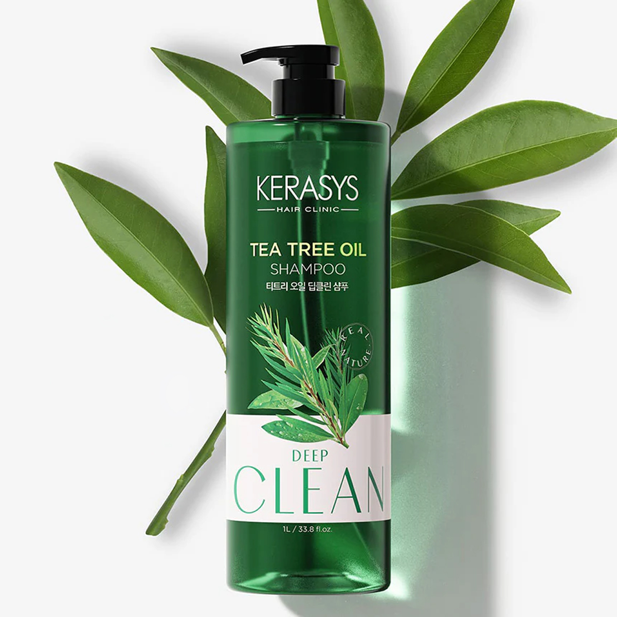 Kerasys-Hair-Clinic-Tea-Tree-Oil-Shampoo-1L-5 Kerasys Hair Clinic Tea Tree Oil Shampoo Deep Clean – 1L - Image 1