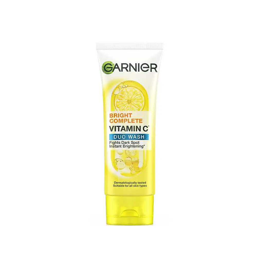 Garnier-Bright-Complete-Brightening-Duo-Action-Face-Wash Garnier Bright Complete Brightening Duo Wash Face Wash Lemon Extract + White Clay 100g - Image 1