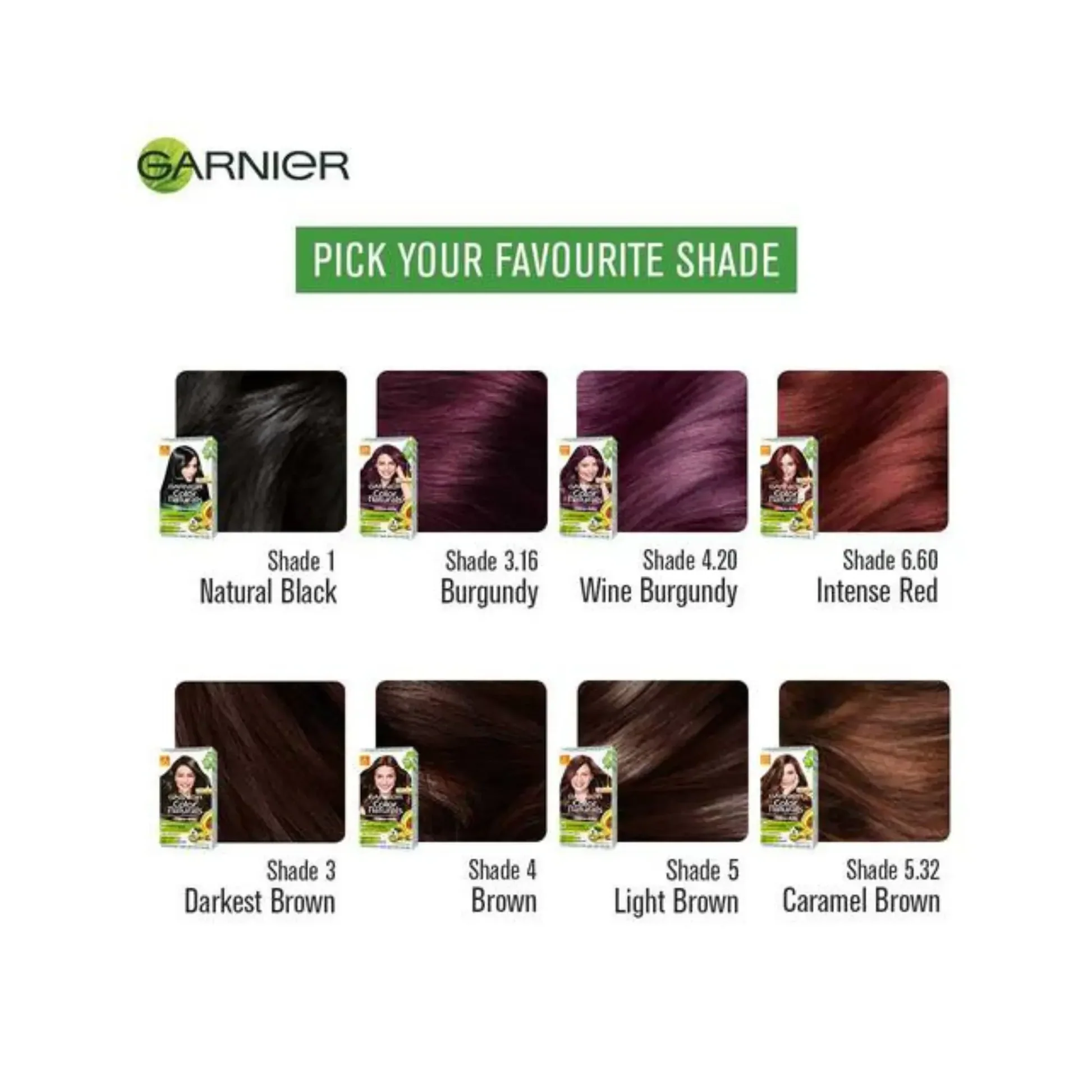 Garnier Color Naturals Creme Riche Hair Color (70ml+60g) - Shade 1 Natural Black - Image 2